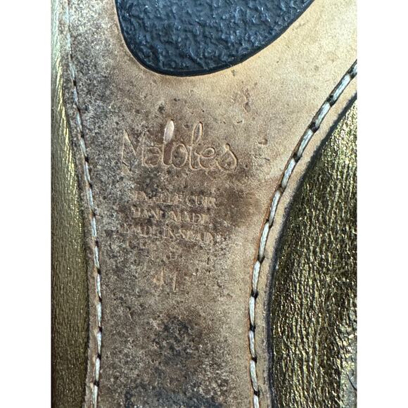 Hand made Maole leather and real fur slippers size 41 euro - us 10 women's - Picture 5 of 6